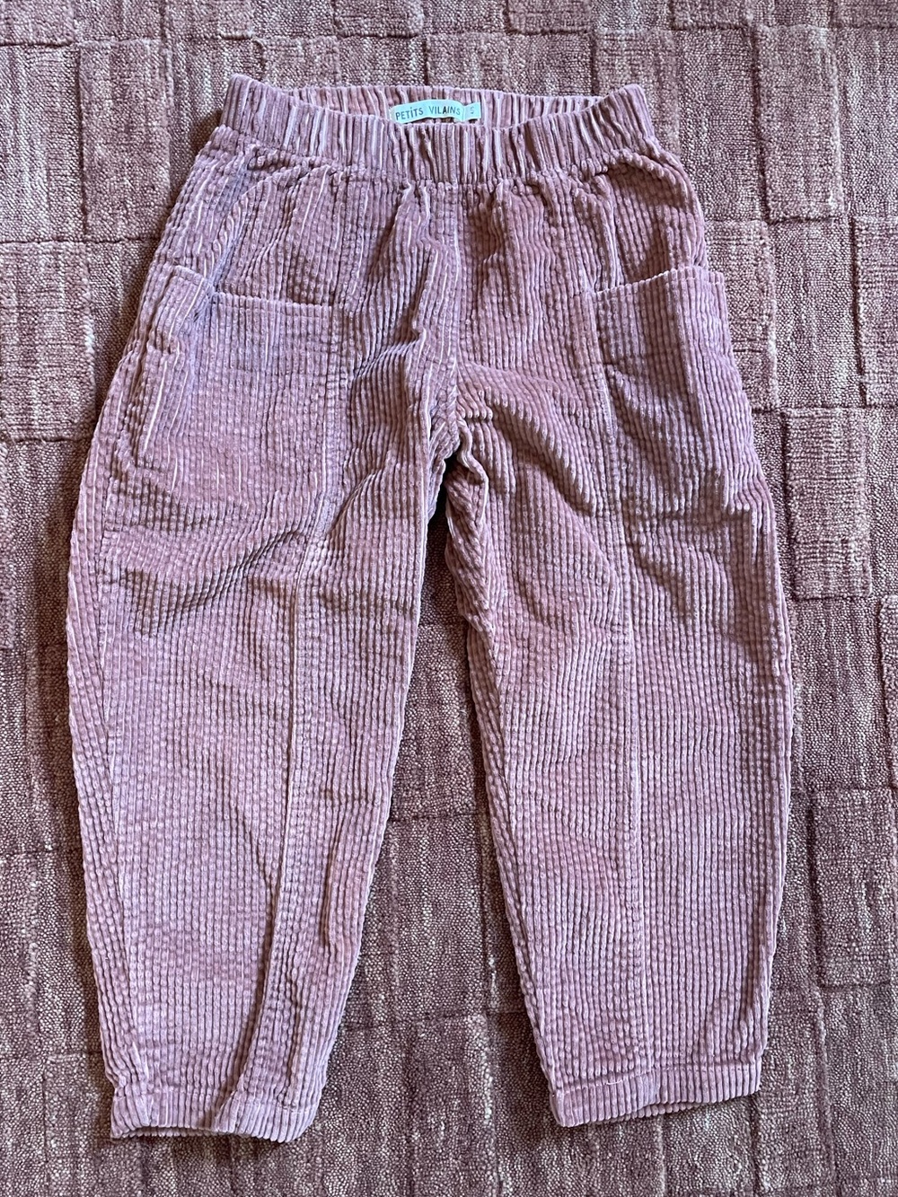 Petits Vilains corduroy salmon balloon pants